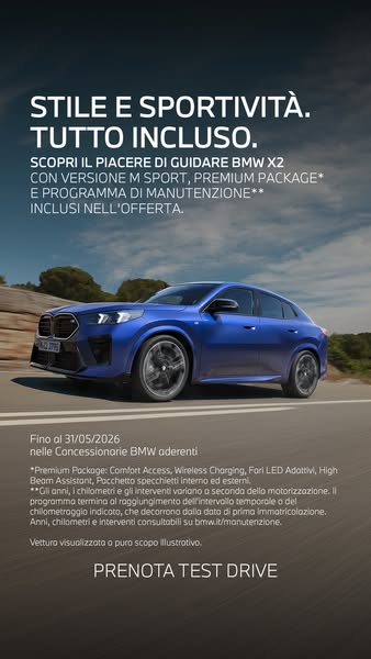 BMW Italia Meta ad example started 2026-04-09: BMW X2, BMW X2, BMW X2
